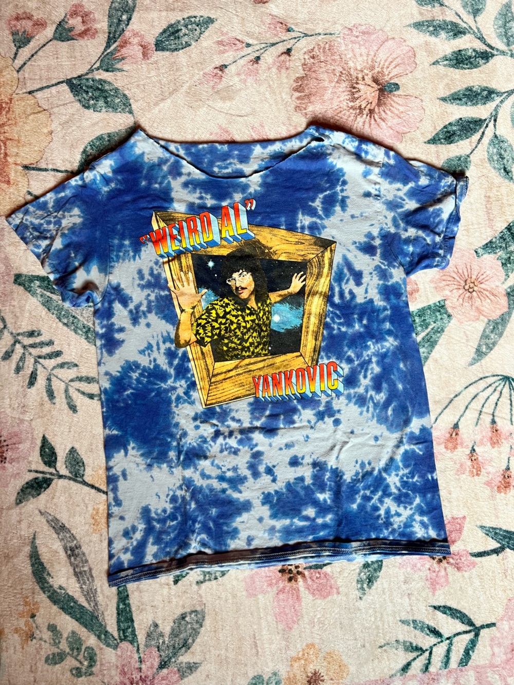 Weird Al Yankovic Tie-Dye Graphic Tee - Blue & White
